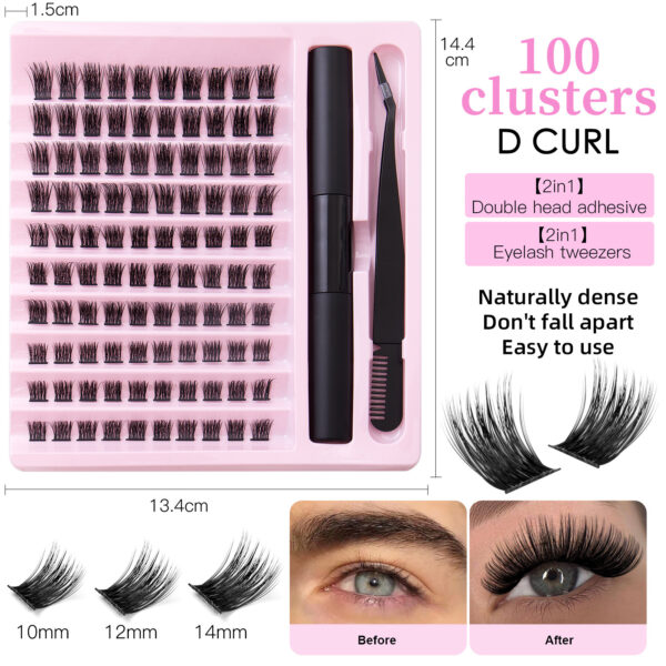 Large Capacity Single Cluster False Eyelashes Suit - Image 7