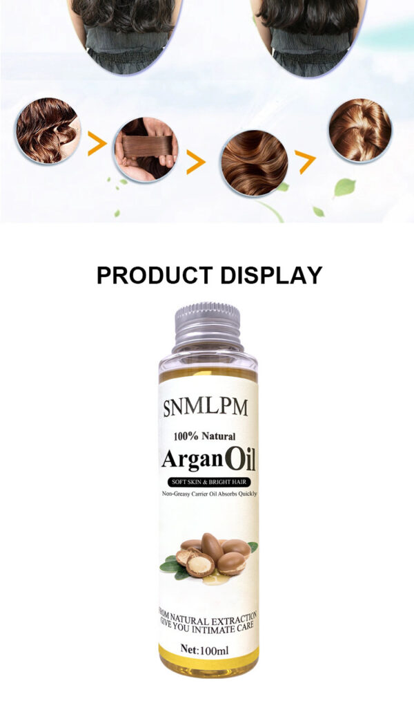 Natural Argan Hair Oil 100m Deep Moisturizing High Quality Factory Wholesale - Image 9