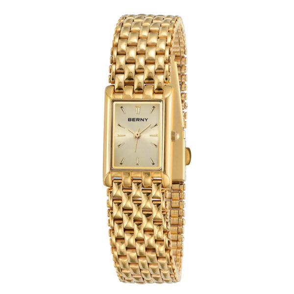 Ultra-thin Gold Quartz Watch Rectangular Men's Watch - Image 5