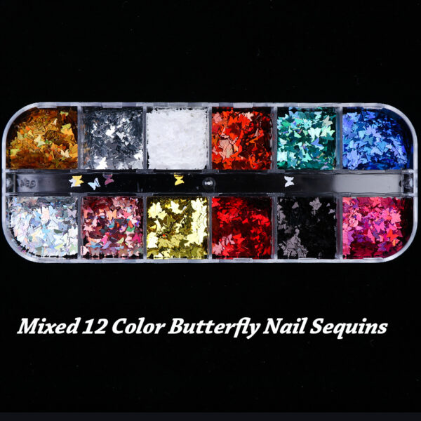 Symphony butterfly sequin nail decoration - Image 5