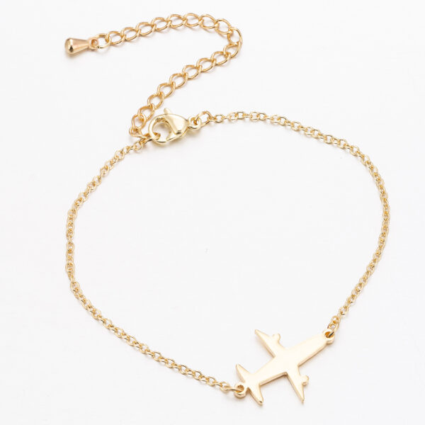 Stainless Steel Bracelets Simple Airplane Design Pendant Chains Fashion Charms Bracelet For Women Jewelry Party Gifts - Image 6