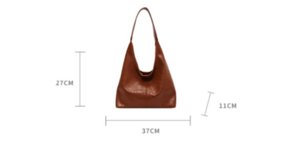 Casual Soft Leather Large Capacity Shoulder Bag - Image 10