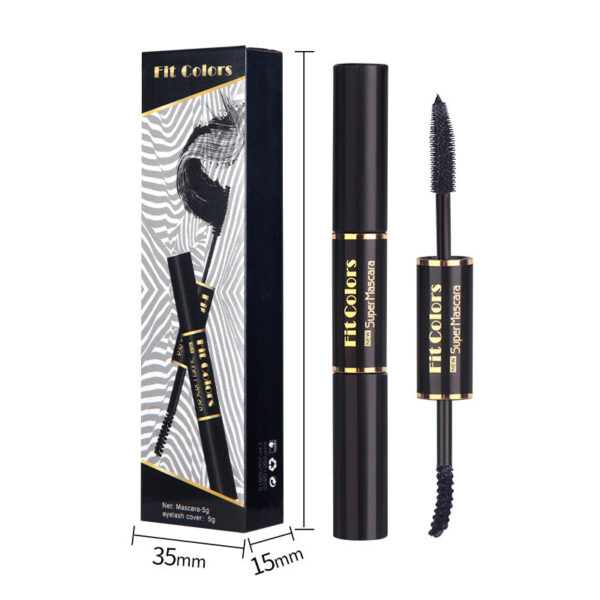 Double-headed Color Mascara Thick Curl More Than Waterproof Not Smudge White Eyebrow Dyeing - Image 3