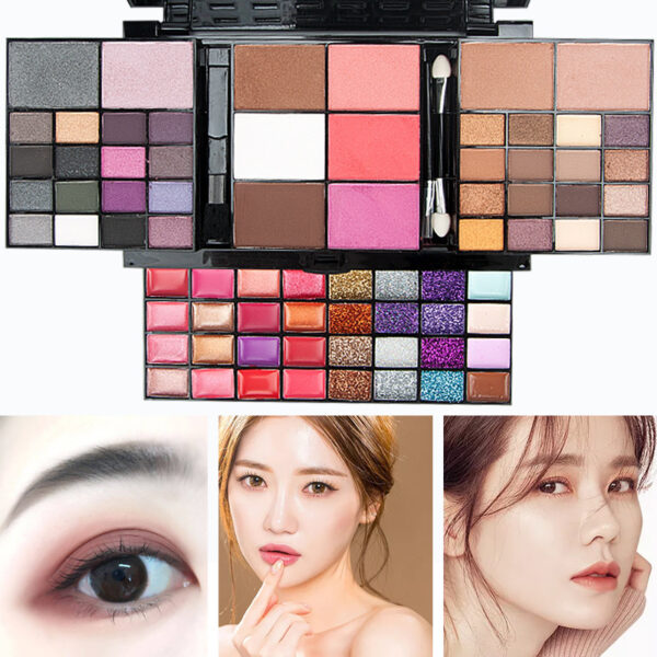 74 Colors Makeup Set Lip Gloss Blush Eyeshadow Highlight Combination Plate Wholesale Makeup Set - Image 4