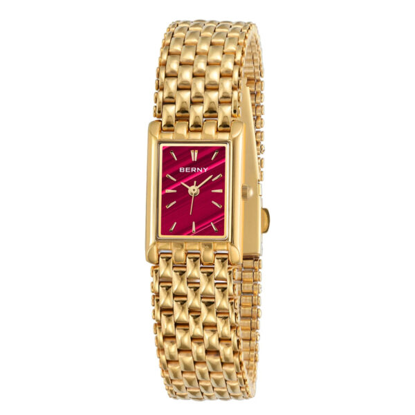 Ultra-thin Gold Quartz Watch Rectangular Men's Watch - Image 7