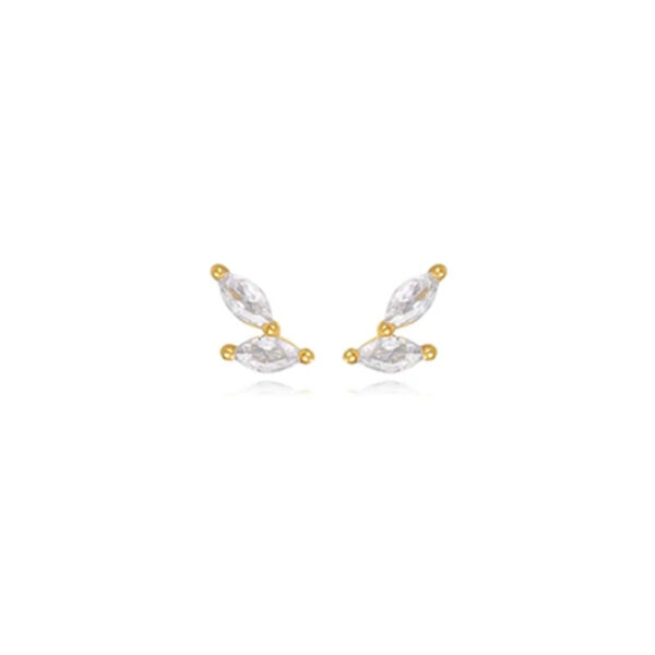 Simple Commute Inlaid Zircon Trendy Earrings - Image 2