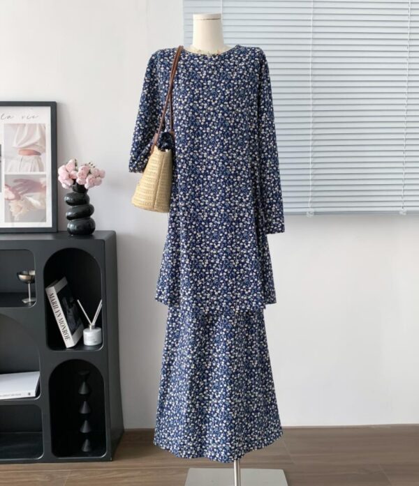 Women's Clothing Printed Color Casual Suit Dress - Image 3