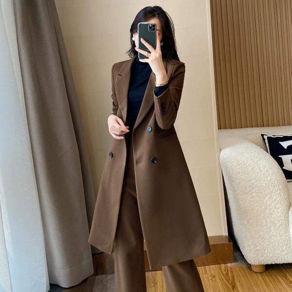 Women's Casual Double-breasted Elegant Trench Coat - Image 4