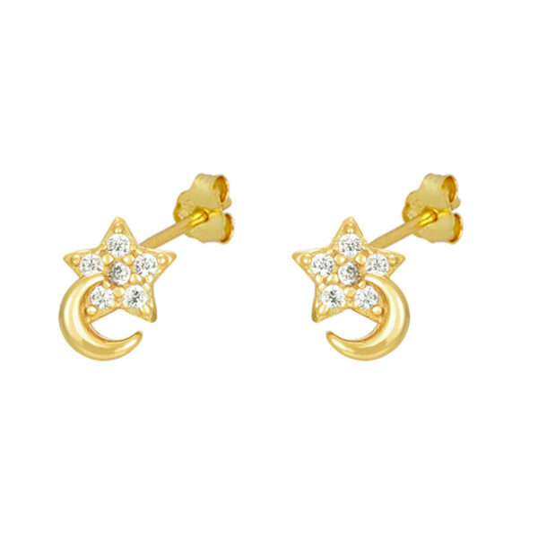 Simple Commute Inlaid Zircon Trendy Earrings - Image 4