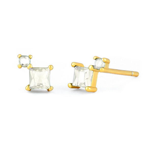 Simple Commute Inlaid Zircon Trendy Earrings - Image 5