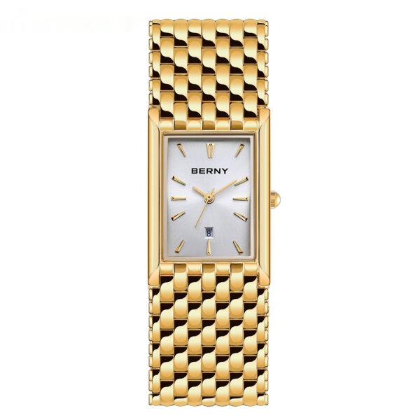 Ultra-thin Gold Quartz Watch Rectangular Men's Watch - Image 10