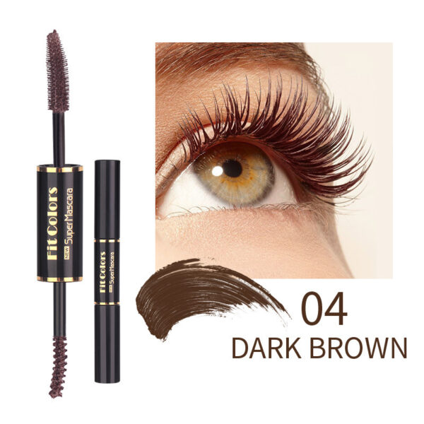 Double-headed Color Mascara Thick Curl More Than Waterproof Not Smudge White Eyebrow Dyeing - Image 10