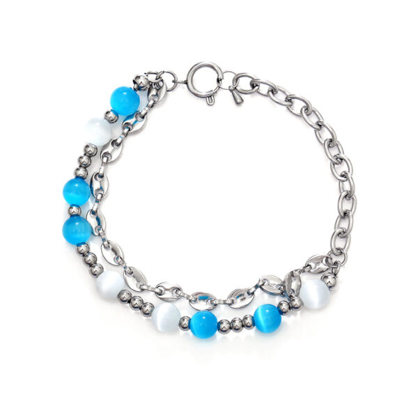 Women's Titanium Steel Stitching Opal Bracelet - Image 2