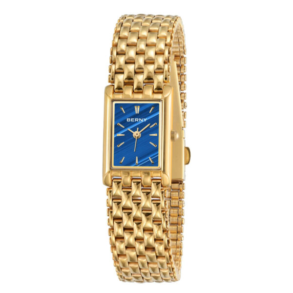 Ultra-thin Gold Quartz Watch Rectangular Men's Watch - Image 4