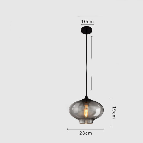 Dining Room Chandelier Art Lighting Glass Single Head Small Chandelier LED Lamps - Image 3