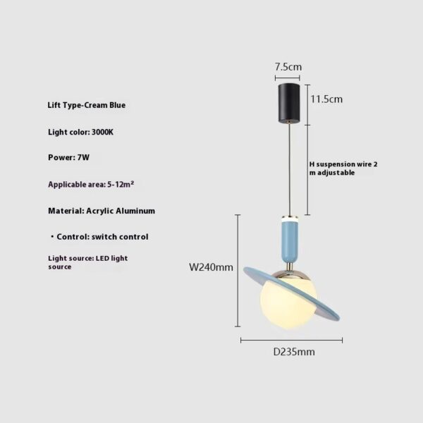 Bedside Small Droplight Children's Room Study Lamps - Image 3