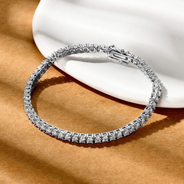 Moissanite Full Diamond High-grade S925 Sterling Silver Bracelet For Women - Image 3