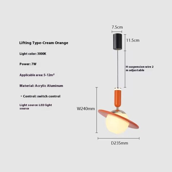 Bedside Small Droplight Children's Room Study Lamps - Image 7