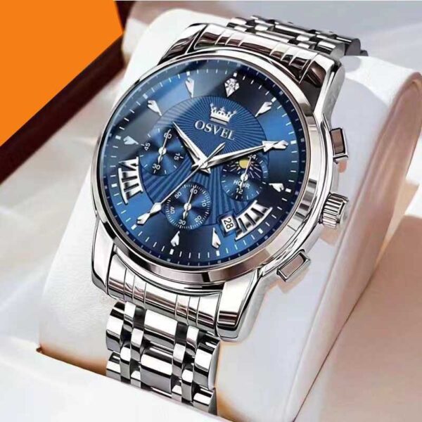 Men's Multi-functional Fashion Quartz Business Steel Belt Wrist Watch - Image 8