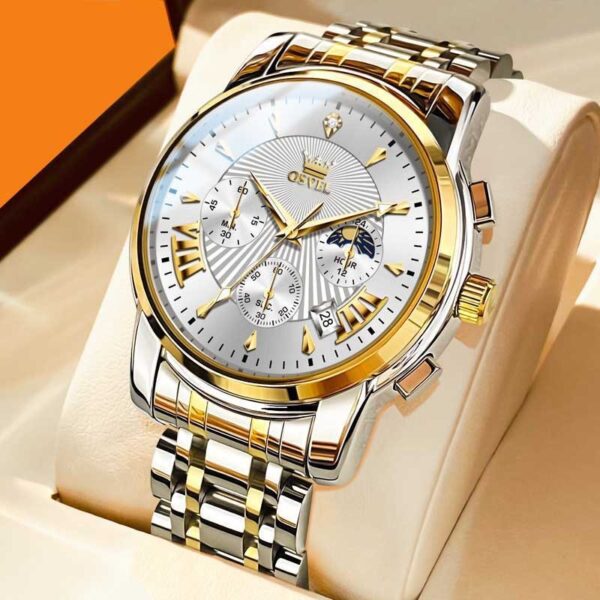 Men's Multi-functional Fashion Quartz Business Steel Belt Wrist Watch - Image 6