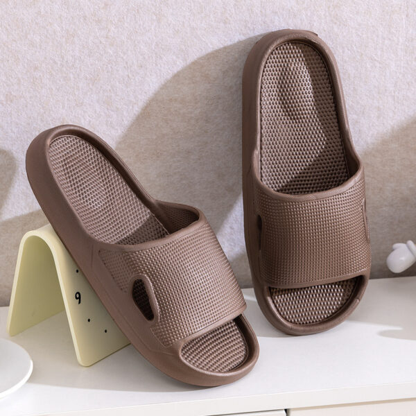 Solid Color Thick Bottom Home Slippers Summer Non-slip Floor Bathroom Slipper Women Men Couples Shoes - Image 8