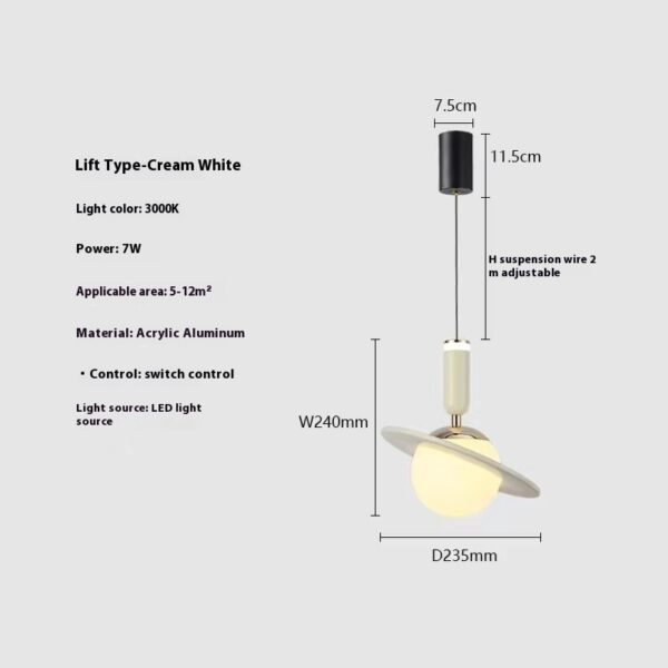 Bedside Small Droplight Children's Room Study Lamps - Image 4