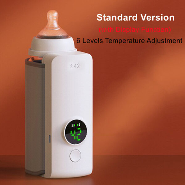 Portable Wireless Rechargeable Baby Bottle Warmer USB Charging And Heating Bag Portable Constant Temperature Milk Warmer Universal Bottle Insulation Sleeve - Image 7