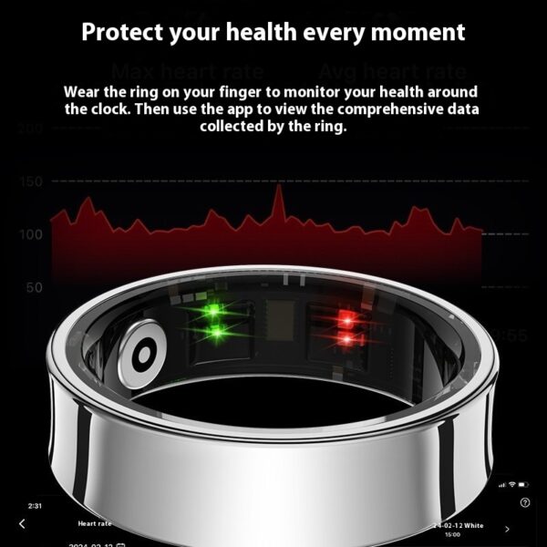 Smart Ring Blood Oxygen Sleep Tracking Heart Rate